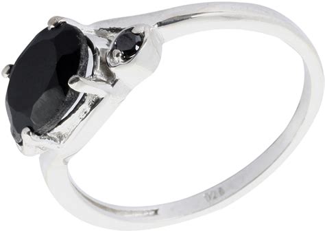 Faceted Black Spinel Ring