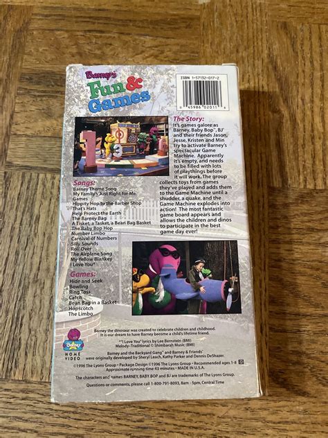 Barney Fun And Games VHS 45986020116 | eBay