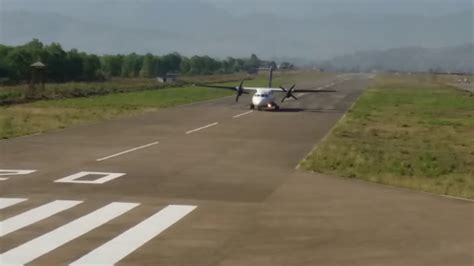 ATR 42 landing in surkhet. - YouTube