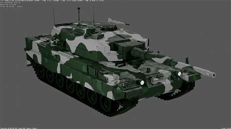 LEOPARD 2 TANK KAMFPFANZER 1970s version prototype 3D model animated | CGTrader