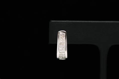 Princess Diamond Omega Back Earrings | David Adams Fine Jewelry