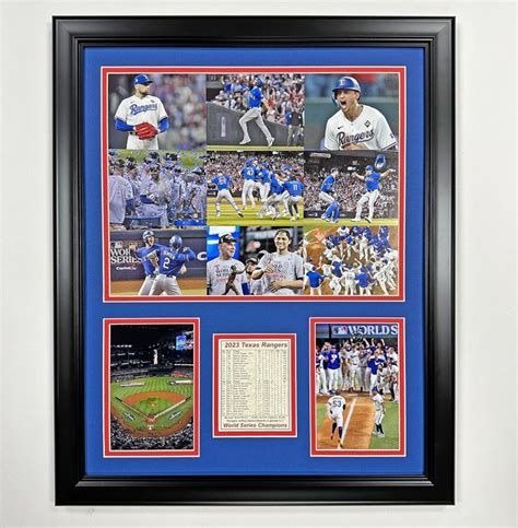 Texas Rangers | 2023 World Series Champions | Framed Photo Collage | 2 ...