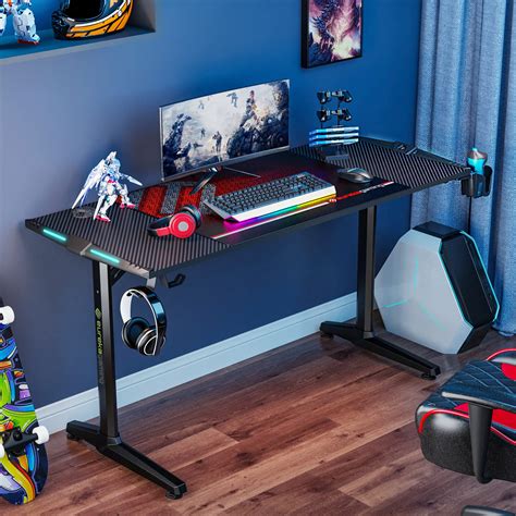 EUREKA ERGONOMIC Gaming Computer Desk 55 Inch, Home Office Gaming PC ...