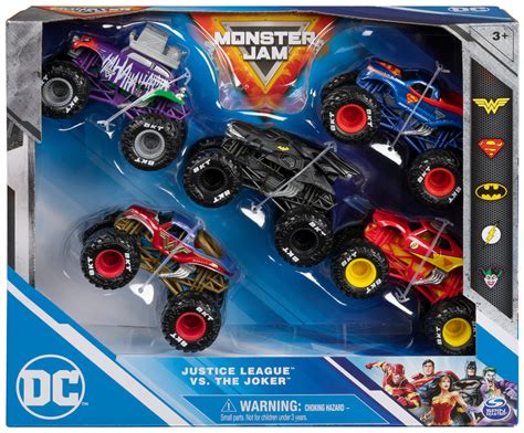 Buy Monster Jam, Justice League vs. The Joker 5-Pack, Official The Flash, Superman, Wonder Woman ...