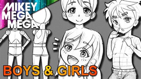 How To Draw CHILDREN FOR ANIME MANGA - YouTube