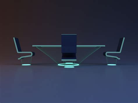 3D Scifi Futuristic office furniture model - TurboSquid 1735867