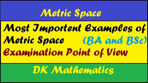 Metric space examples solution - YouTube