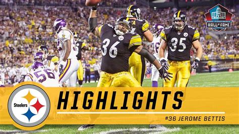 Jerome Bettis' Top Plays | Pittsburgh Steelers Hall of Fame Highlights - YouTube