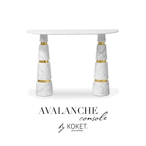 Drawing you in with a luxurious white-and-gray marble and striking conal legs, the Avalanche ...