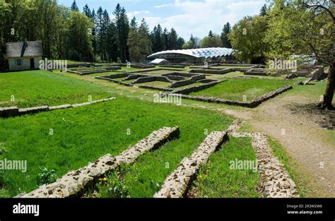 Saint Leger sous Beuvray Oppidum of Bibracte, capital of Eduens. Archaeological site on Mont ...