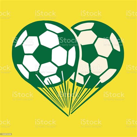 Two Soccer Balls Stock Illustration - Download Image Now - Soccer, Heart Shape, Color Image - iStock