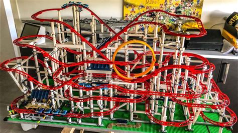 Lego Roller Coaster 10261 MOC with Looping | Roller coaster, Lego, Lego design