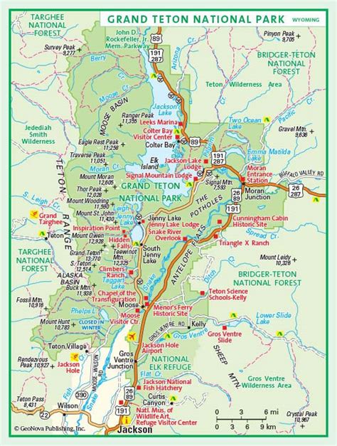 Grand Teton National Park Wall Map by GeoNova - MapSales