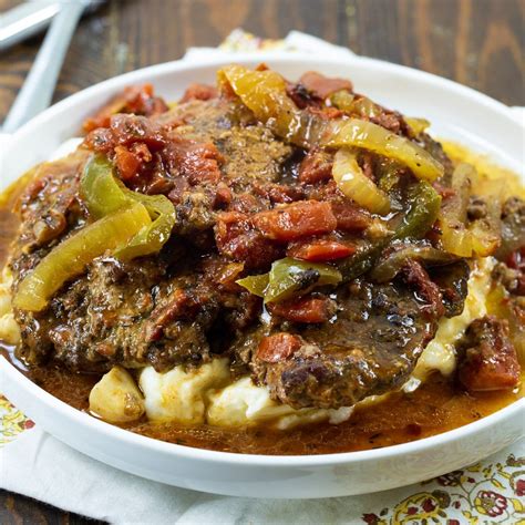 Slow Cooker Swiss Steak - Spicy Southern Kitchen