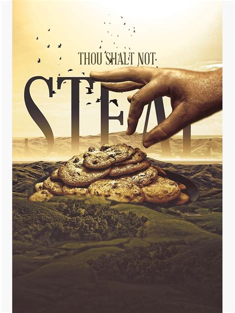 "Commandment 8 - Thou Shalt Not Steal" Poster for Sale by seraphimchris | Redbubble