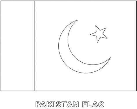 Pakistan Flag Outline