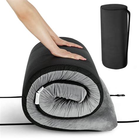 Memory Foam Camping Mattress, Roll Up Foam Mattress with Removable Waterproof Cover, 3 inch ...