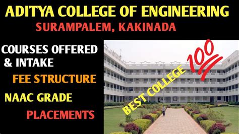 Aditya college of engineering full details|placements|intake|fee ...