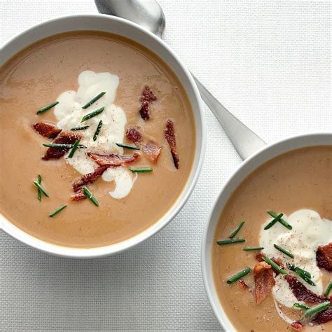 Chestnut Soup with Bacon and Chives recipe | Epicurious.com