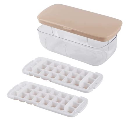 Multi Layered Ice Cube Tray Easy Release Silicone Ice Tray with Lid ...