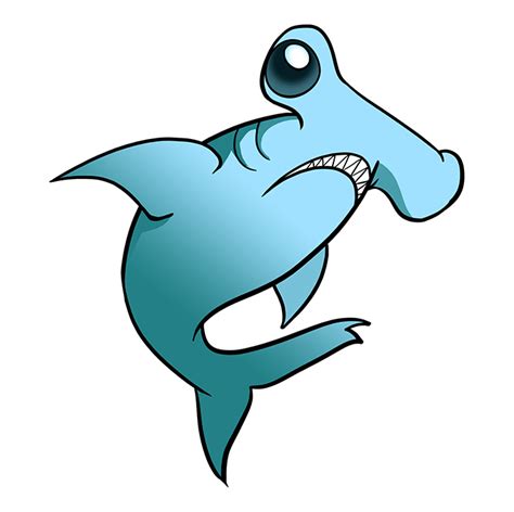 Great Hammerhead Shark Drawing | Free download on ClipArtMag