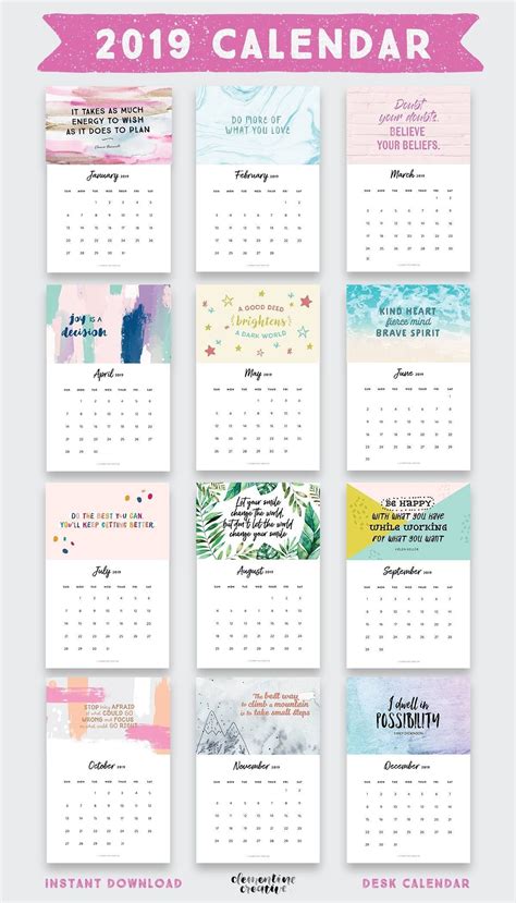 Inspirational Calendar Quotes - Example Calendar Printable