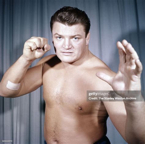 Professional wrestler Don Leo Jonathan of the United States poses for ...