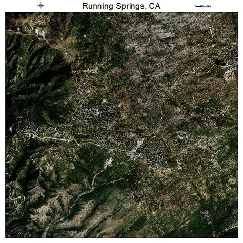 Aerial Photography Map of Running Springs, CA California