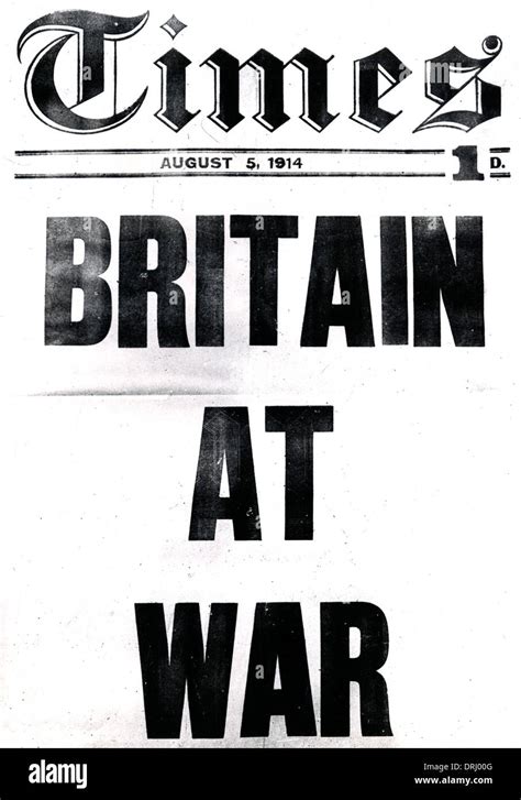 Times newspaper headlines, Britain at War, WW1 Stock Photo - Alamy