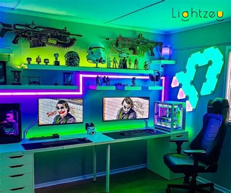 LED Neon Light - Bar in 2021 | Gaming room setup, Video game rooms, Video game room design