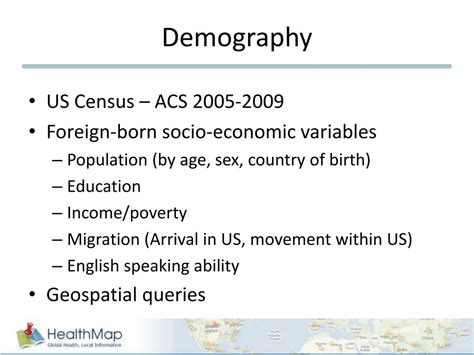 PPT - BioMosaic : Mapping the intersection of migration, demography and emerging infectious ...