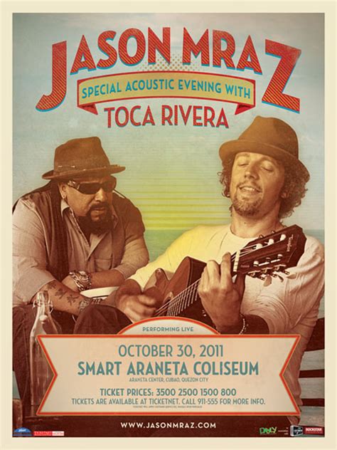 Jason Mraz Special Acoustic Evening with Toca Rivera - Philippine Concerts