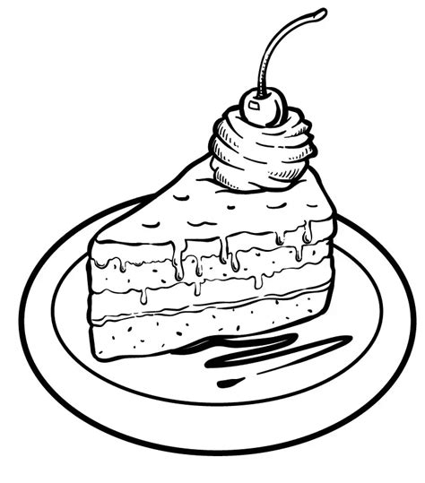 Cake Coloring Pages to Print - Free Printable Coloring Pages