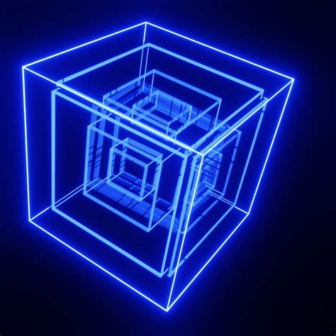 3d Model Of Neon Cube With Rotating Animation 3D Model - TurboSquid 1930670