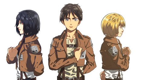 Download Mikasa Ackerman Armin Arlert Eren Yeager Attack On Titan Anime HD Wallpaper
