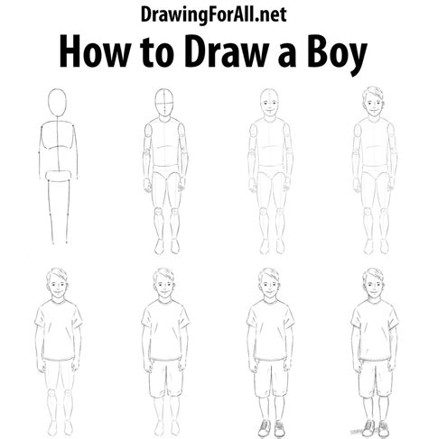 How to Draw a Boy. Syep by Step Drawing Tutorial by SteveLegrand on ...