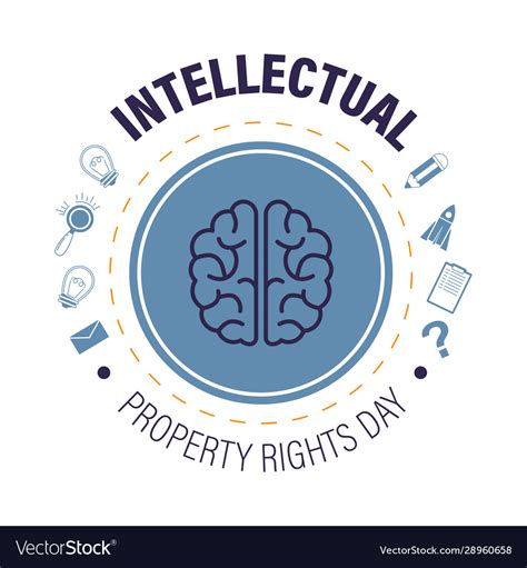 Intellectual property rights day isolated icon Vector Image