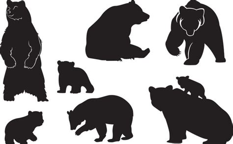 Download Bear, Cub, Animal. Royalty-Free Vector Graphic | Animal silhouette, Bear silhouette ...