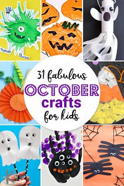 NEW! 31 Fabulous October Crafts for Kids | October crafts, Fall crafts ...