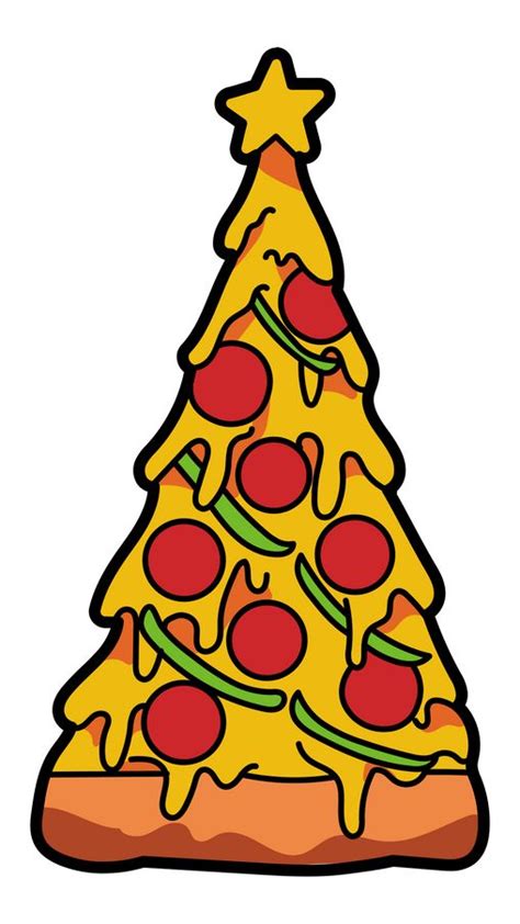 Christmas Pizza Tree Sticker | Pizza tree, Christmas pizza, Tree stickers