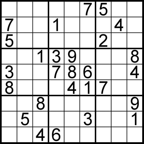 Today's Printable Sudoku Puzzle