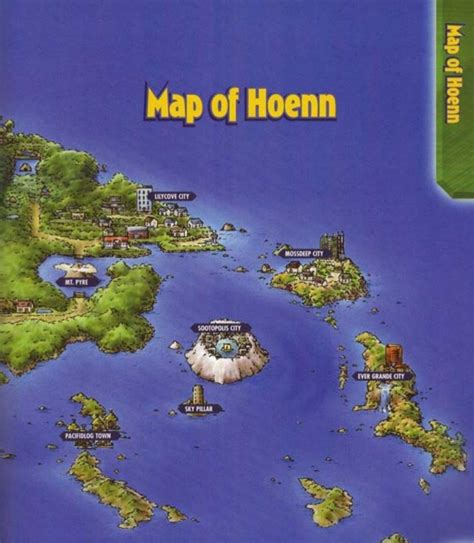 Pokémon Emerald - Map of Hoenn : pokemon