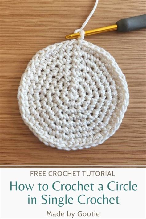 How to Crochet a Circle in Single Crochet Free Tutorial - Made by Gootie