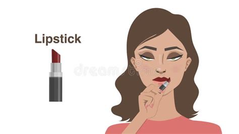 Cartoon Red Lipstick Seamless Animation on Green Screen Stock Video - Video of element, comic ...