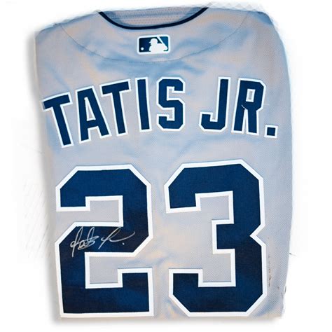 Fernando Tatis Jr. Autographed Jersey - 2019 Road 50th Anniversary Patch