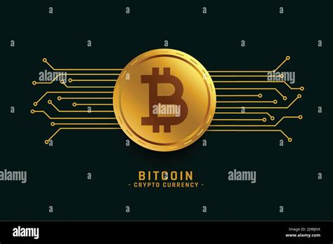 golden bitcoin background with network lines Stock Vector Image & Art ...