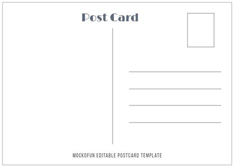 Printable Postcard Template