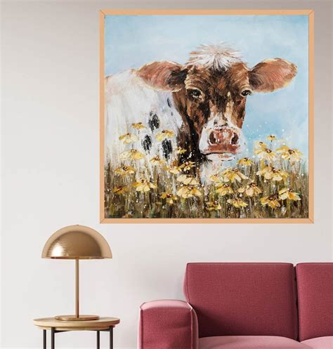 Large CowAbstract Cow DecorCow Wall ArtCow wall DecorCow | Etsy | Cow wall art, Cow canvas, Cow ...