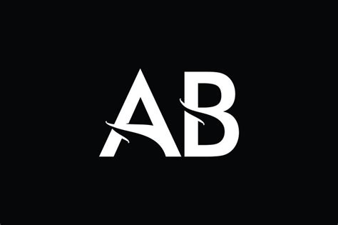 AB Monogram logo design By Vectorseller | TheHungryJPEG | Monogram logo ...