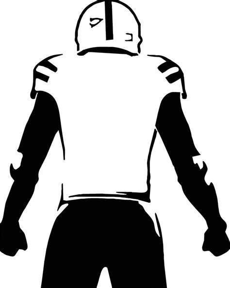 Football Player Stencil Football Player Silhouette - Etsy